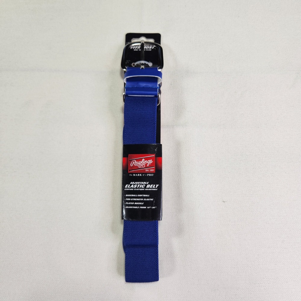 Rawlings Adjustable Elastic Baseball Belt Royal Blue Pro Strength Woven